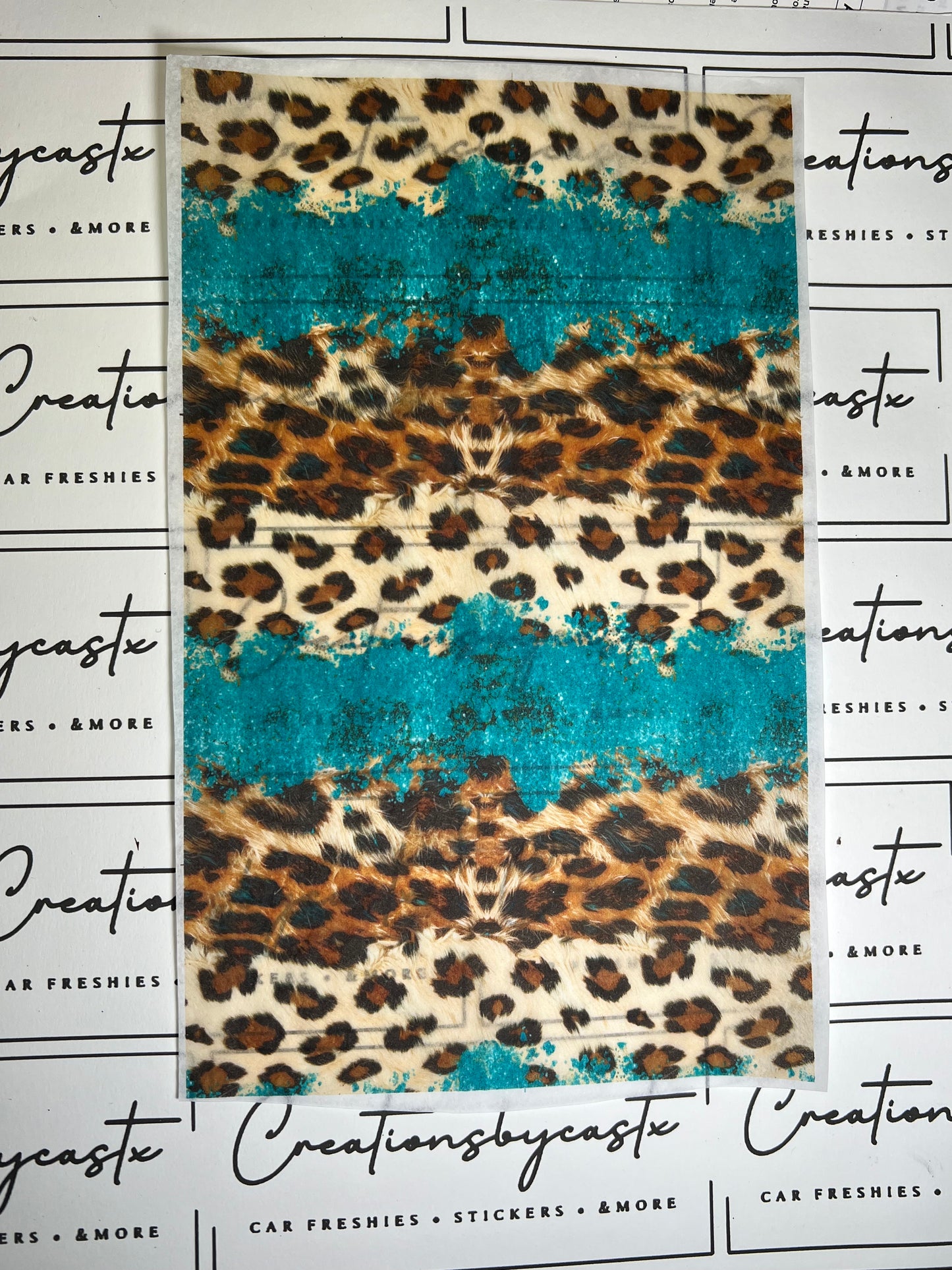 Blue Glitter Animal Print S Tissue Paper