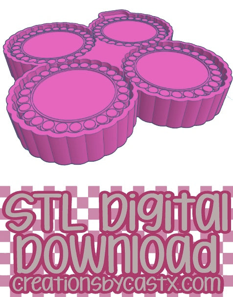 Round Jewelry Tray STL (2.5 in Cardstock)