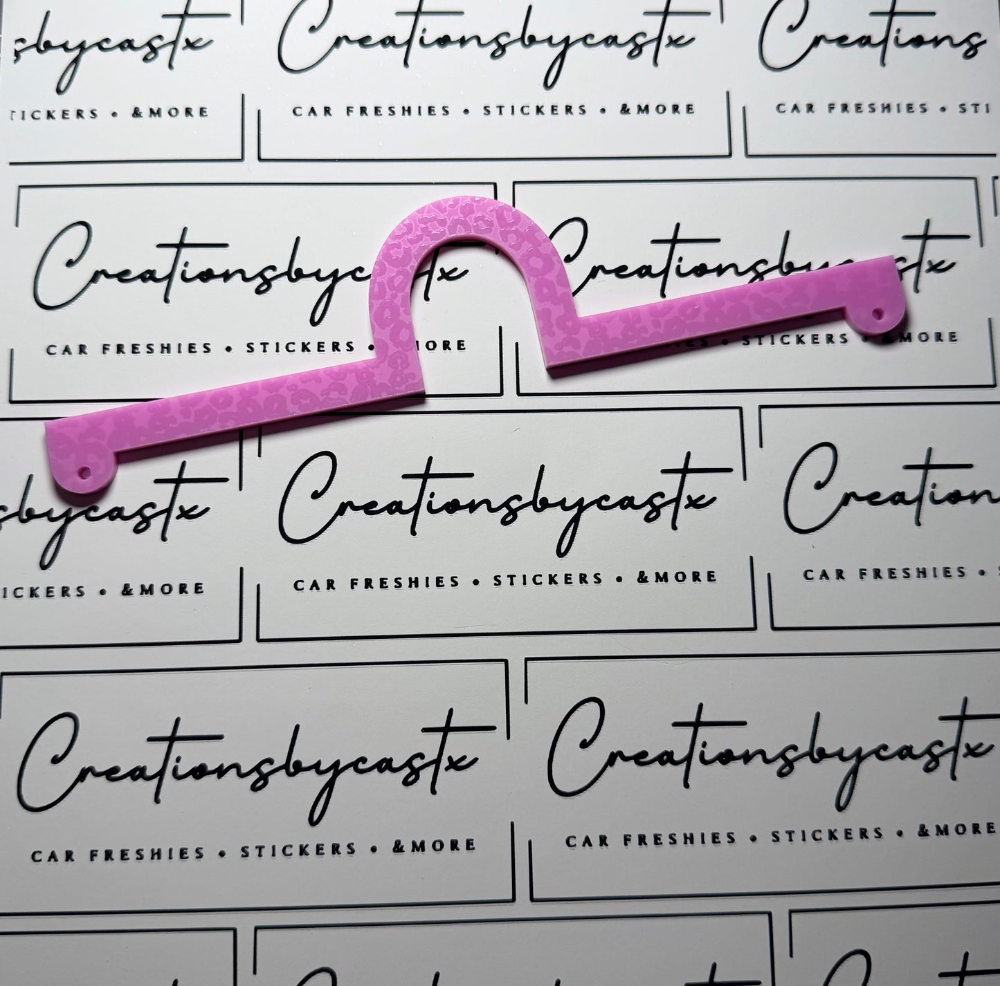 RTS Pink Leopard Acrylic Hanger 2.0