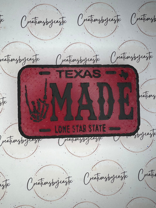 TexasMade License Plate Freshie