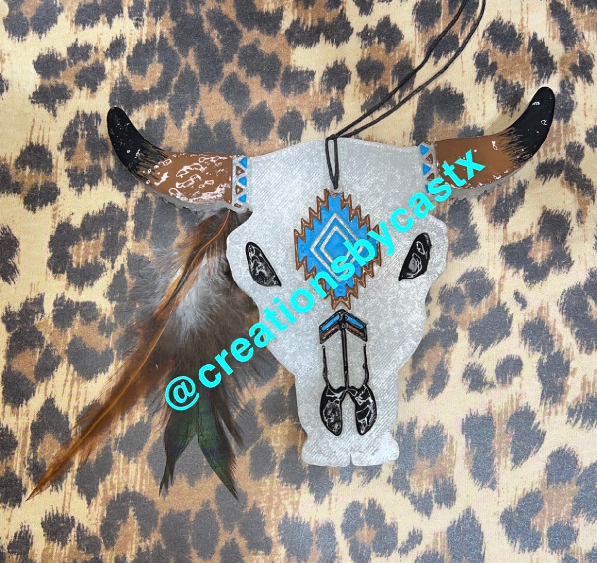 Aztec Bull Skull Freshie