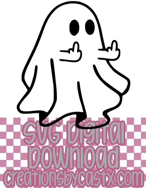 Middle Finger Ghost SVG - Charlie's Choice