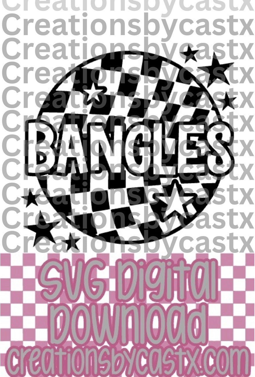 Bangles Checkered Round SVG