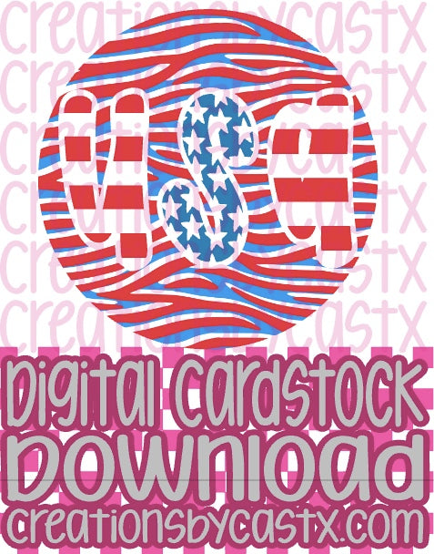 USA Zebra Digital Cardstock