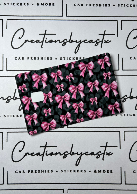 Black Leopard Bow Card Skin