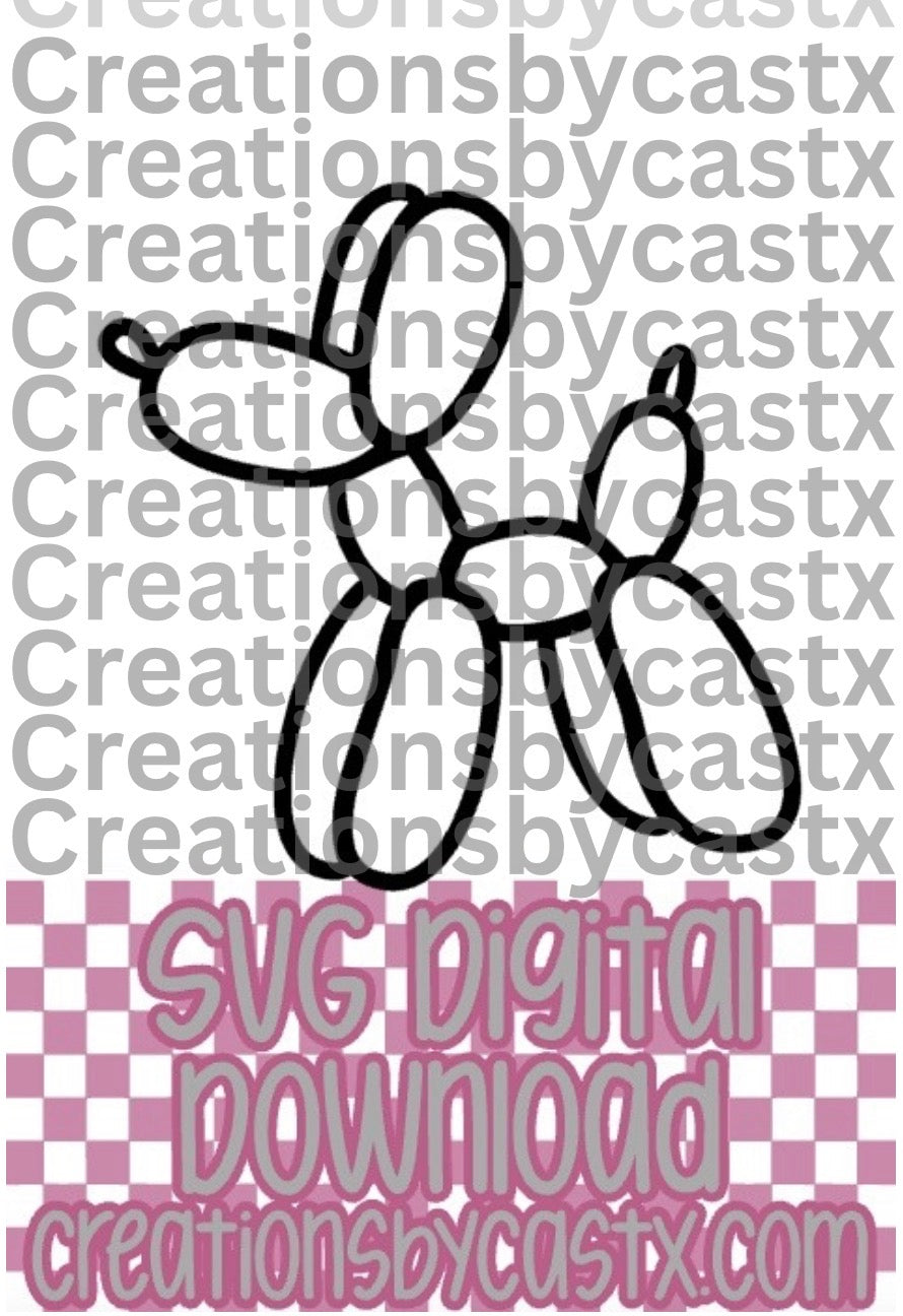 Plain Balloon Dog SVG