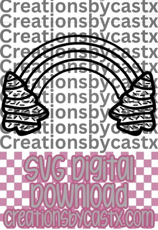 Snack Cake Rainbow SVG