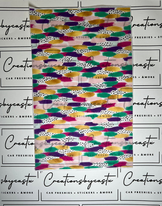 Pink Purple & Green Brushstroke Tissue Paper