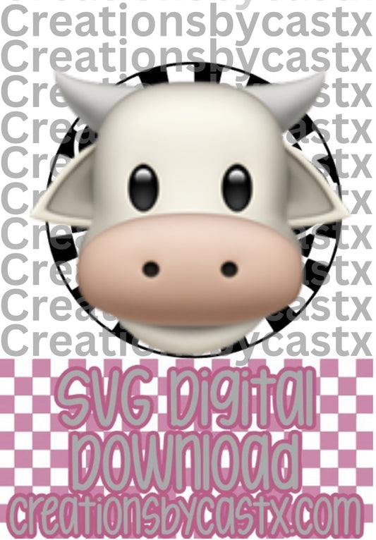 Hou Bull Checkered Circle SVG