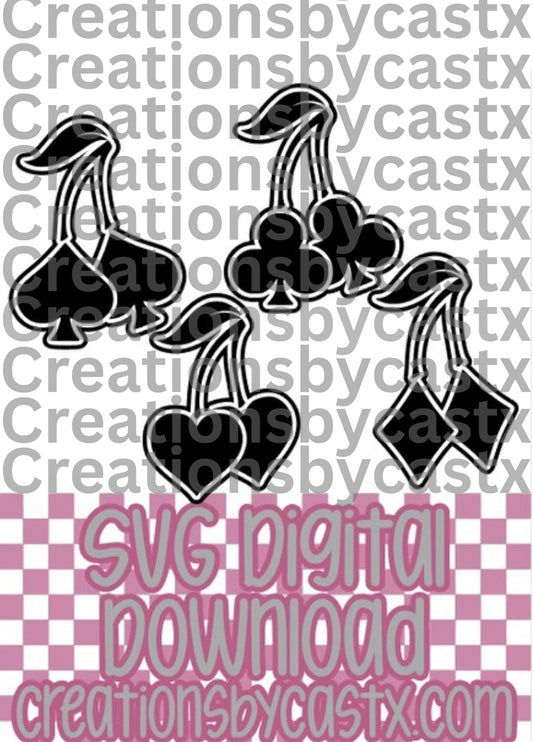 Suits Cherry Bundle SVG