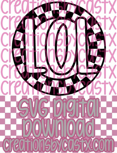 LOL Checkered Circle SVG