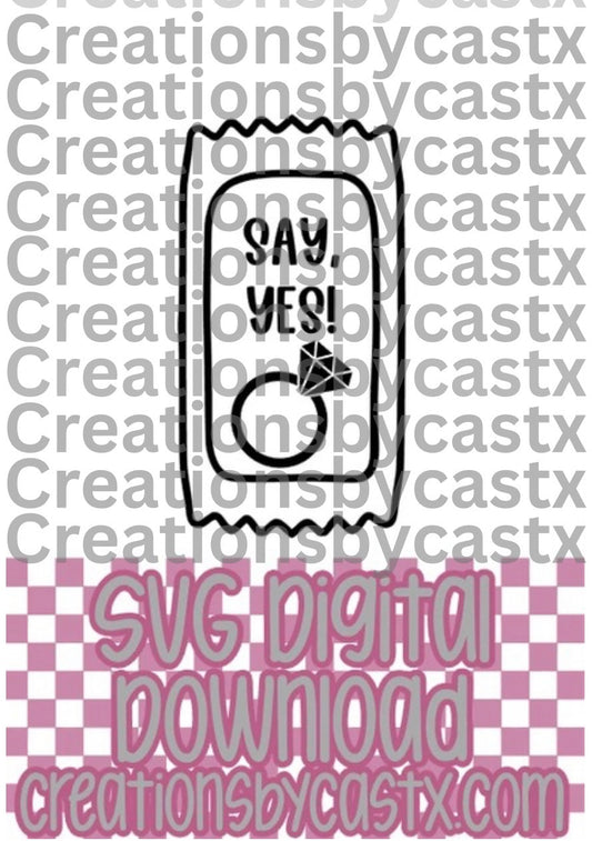 Say Yes! Sauce Packet SVG