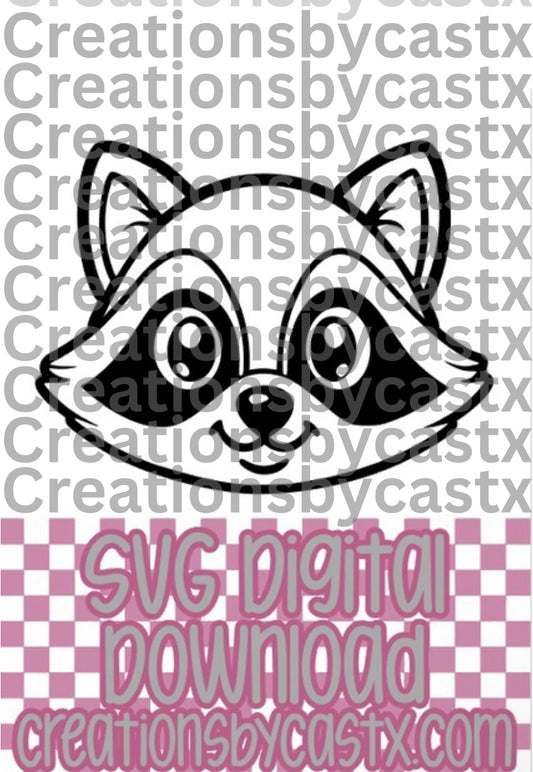 Raccoon Face SVG