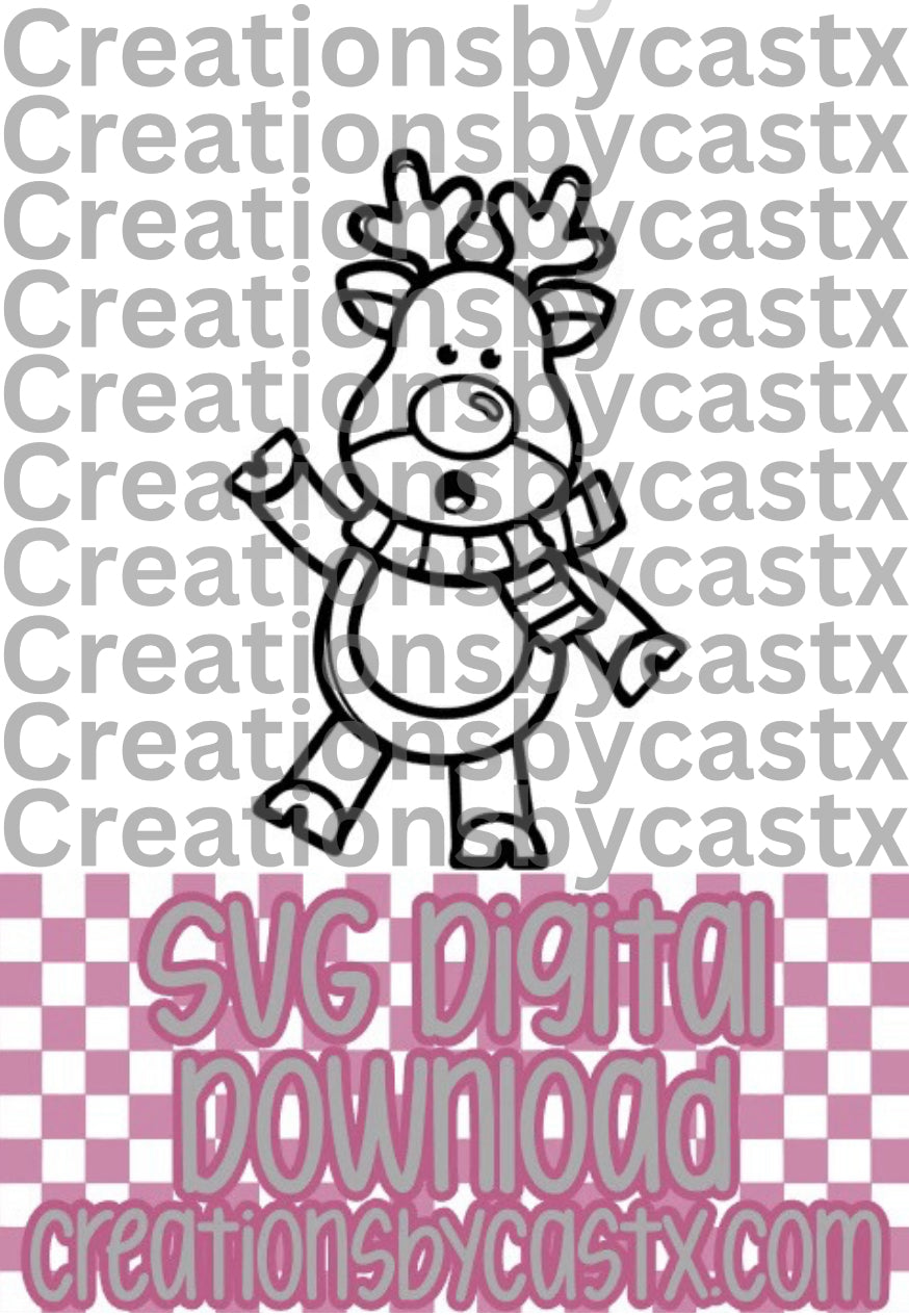 Standing Red Nose SVG