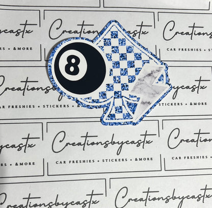 DGB Checkered Spade 8 Ball Cardstock