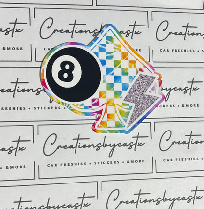 DGB Checkered Spade 8 Ball Cardstock