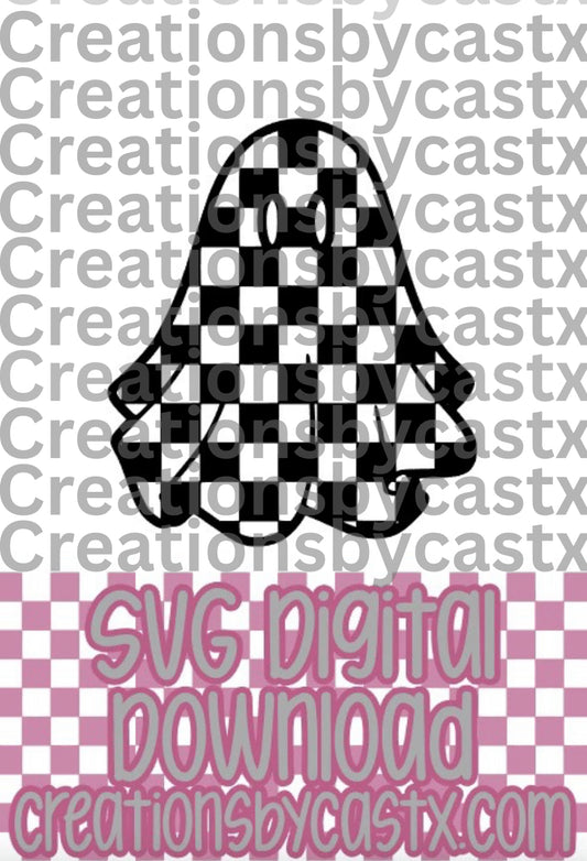 Checkered Ghost SVG