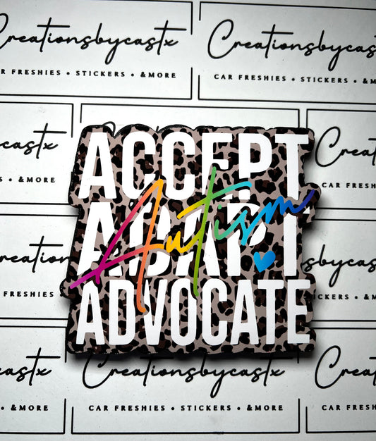 Autism Accept Adapt Advocate Leopard Freshie