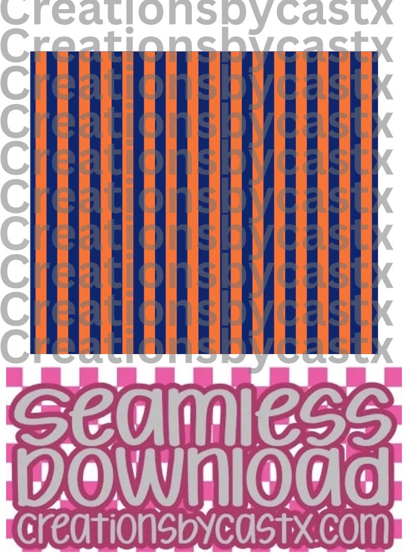 Navy Orange Stripe Seamless