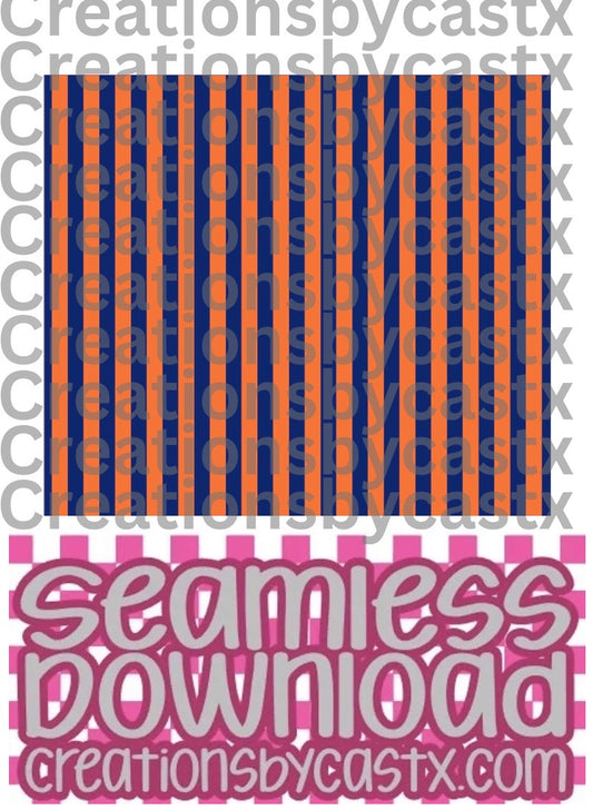 Navy Orange Stripe Seamless