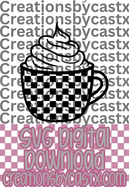Checkered Mug SVG