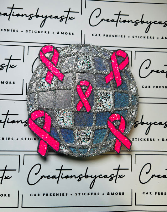Awareness Ribbon Disco Ball Freshie