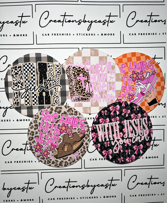 Religious Round Cardstock