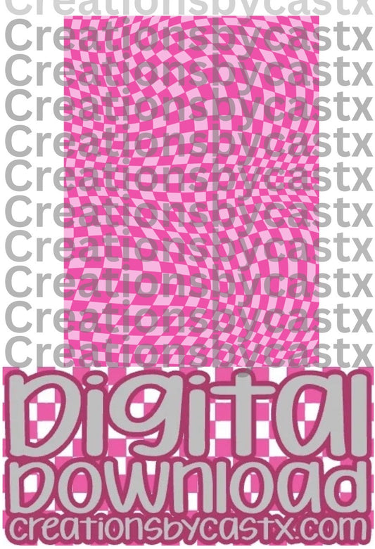 Pink Pink Wavy Checkered Digital Download