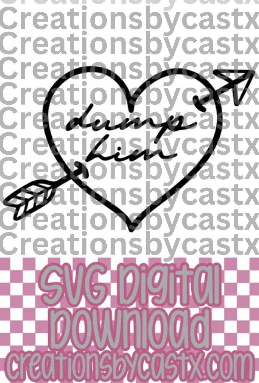 Dump Him Heart Arrow SVG