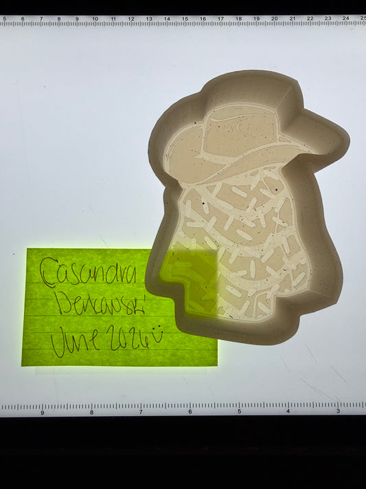 Cowboy Christmas Cake Destash Mold