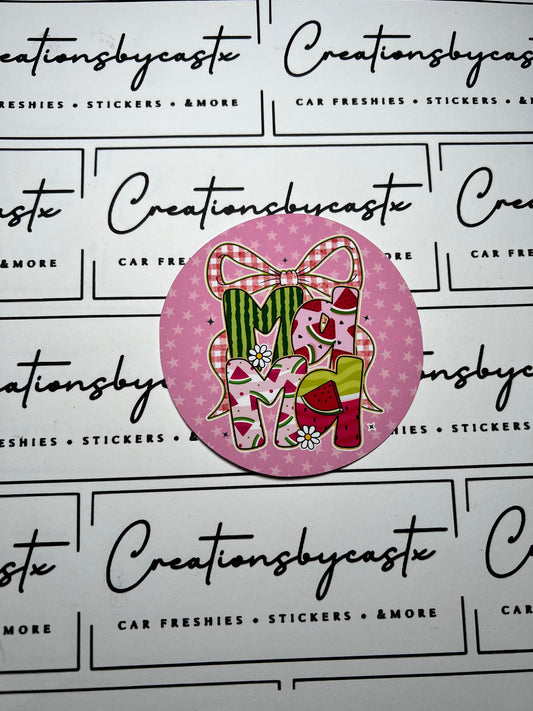Watermelon Mama Round Cardstock Individual