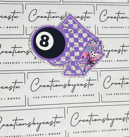 DGB Checkered Spade 8 Ball Cardstock