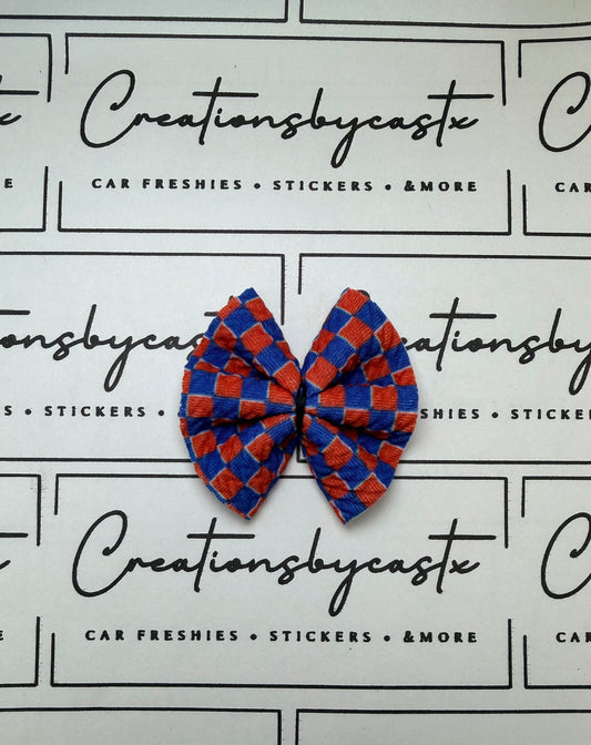 RW&B Checker Freshie Bow