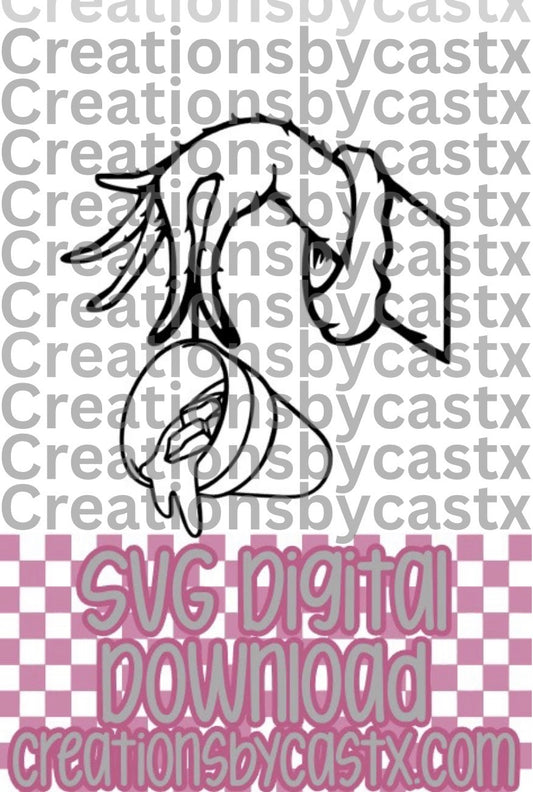 Green Hand Purple Stuff SVG