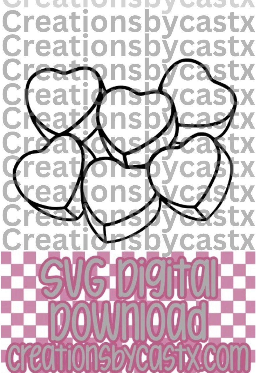 Plain Conversation Hearts SVG (for cardstock)