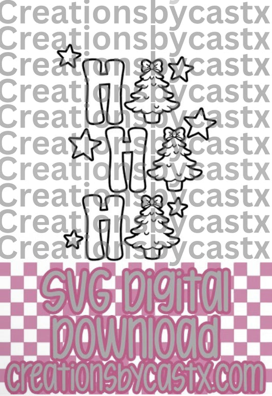Ho Ho Ho Tree SVG