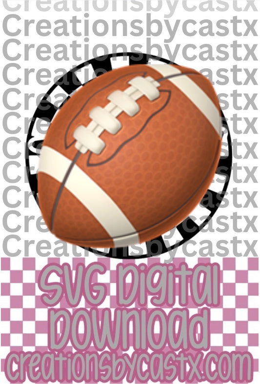 Pat Checkered Circle SVG