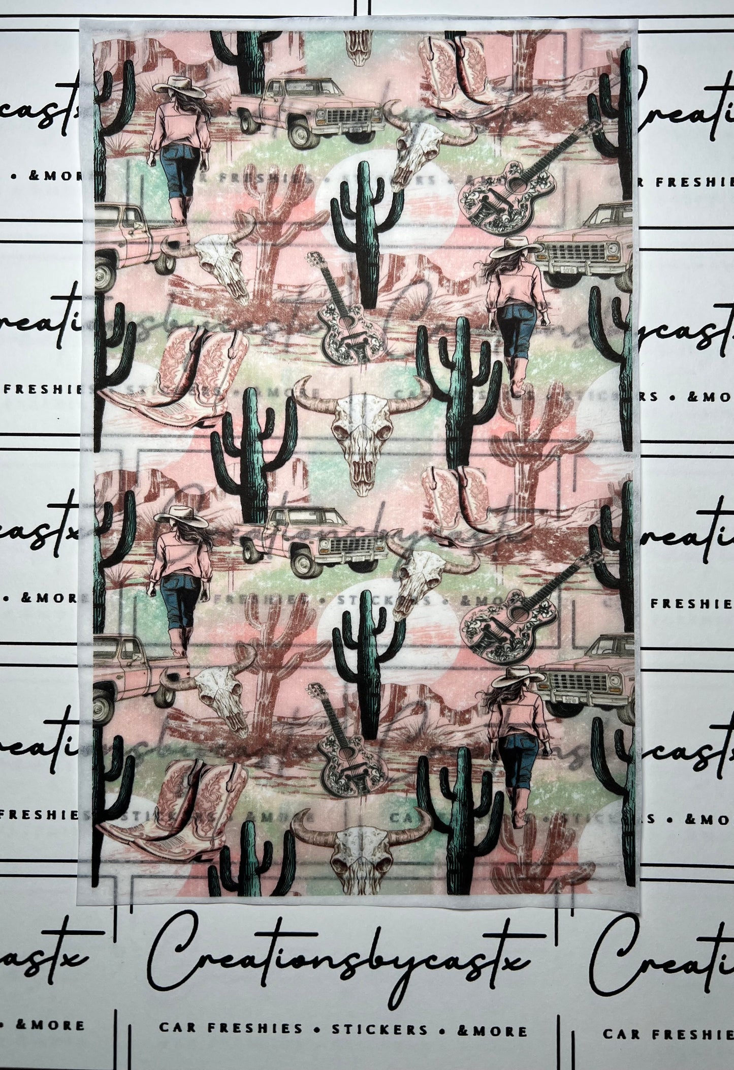 Pink Truck Tissue Paper