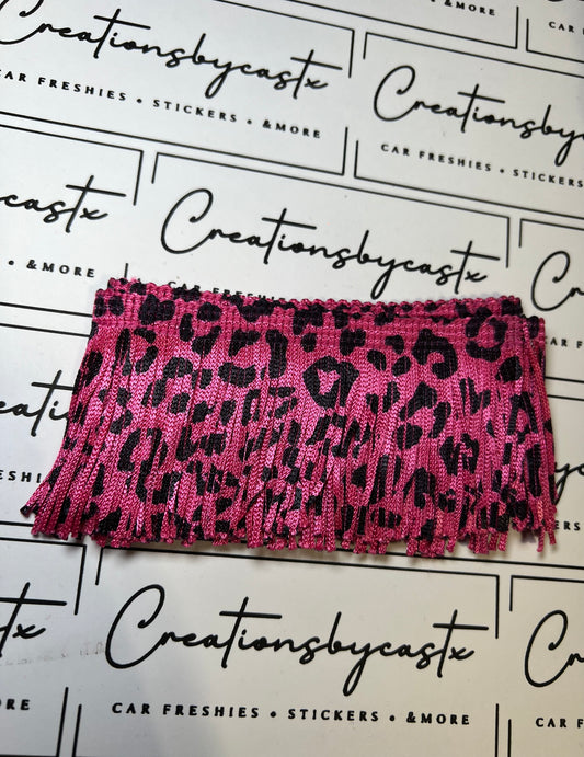 Hot Pink Leopard 2in Fringe - RTS