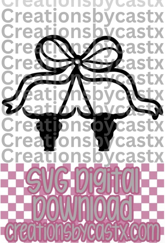 Bull Skull Cherries SVG