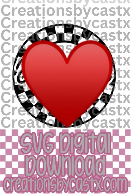 W Checkered Circle SVG