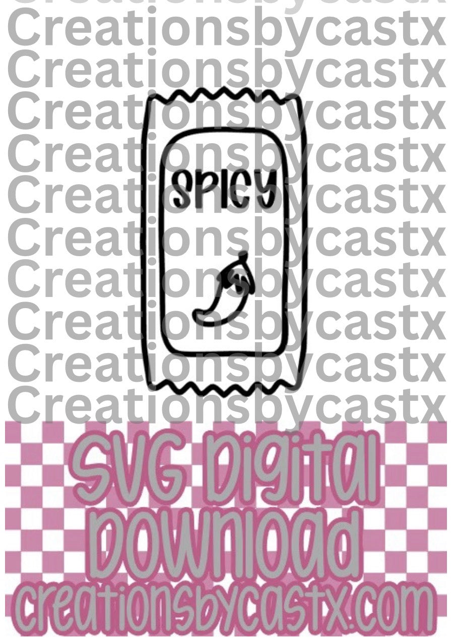 Spicy Sauce Packet SVG