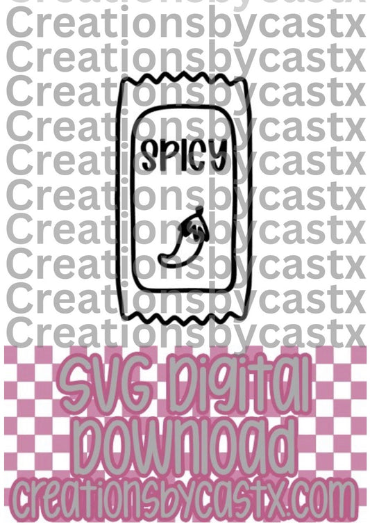 Spicy Sauce Packet SVG