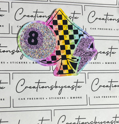 LPF Checkered Spade 8 Ball Cardstock
