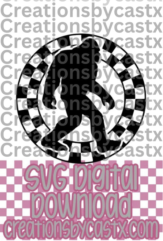 Big Foot Checkered Circle