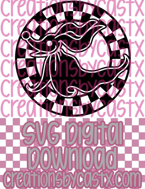 0 Checkered Circle SVG