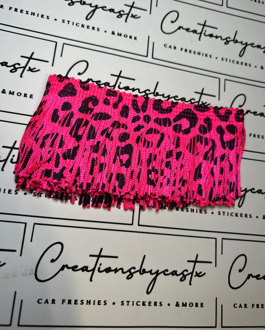 Neon Pink Leopard 2in Fringe - RTS