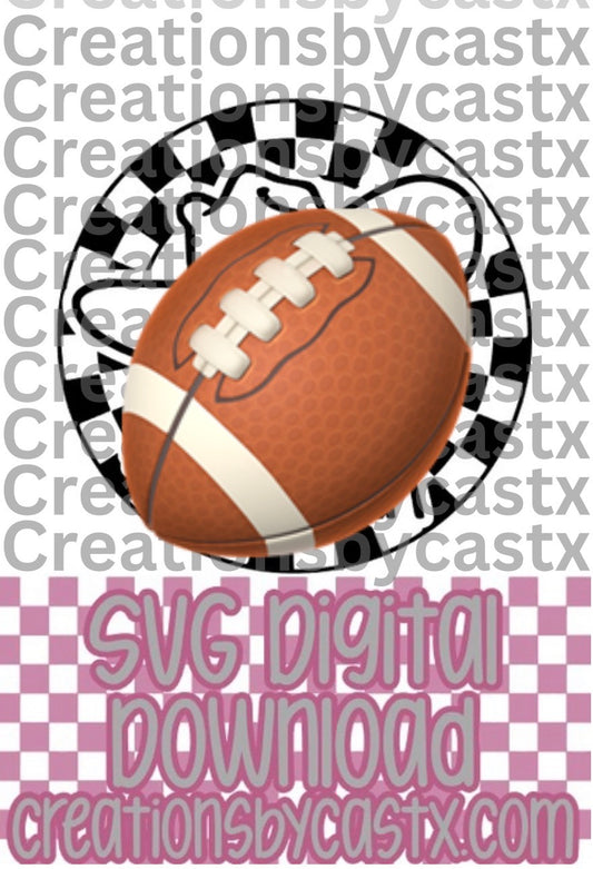 Miss. Cowboy Checkered Circle SVG
