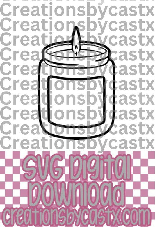 Cardstock Label Candle SVG