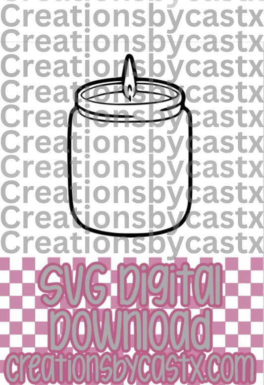 Cardstock Plain Candle SVG
